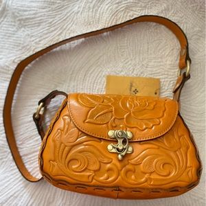 Patricia Nash Micaela Baguette Bag Rose Tool w/Dust Bag